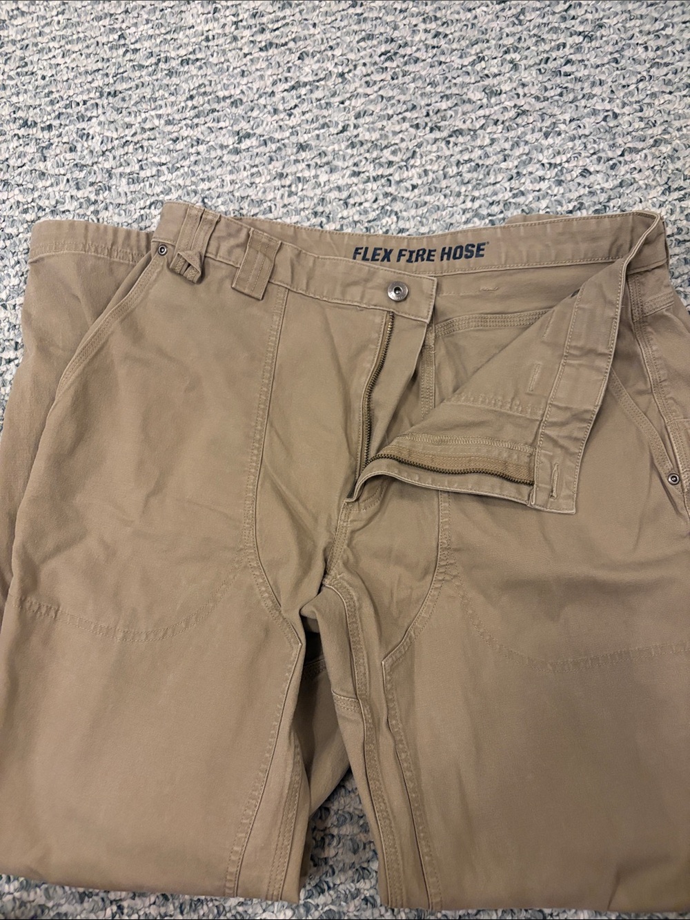 Duluth Trading Co Flex Fire Hose Tan Cargo Pants
